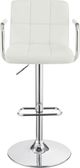 Coaster® Palomar Chrome/White Adjustable Bar Stool-4