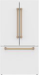 Thor Kitchen Gordon Ramsay Series 36" White French Door Counter Depth Refrigerator with Ice Maker & Bronze Hardware-2