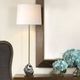 Uttermost® Rowland Black/White Buffet Lamp with Antique Brass Accent-1