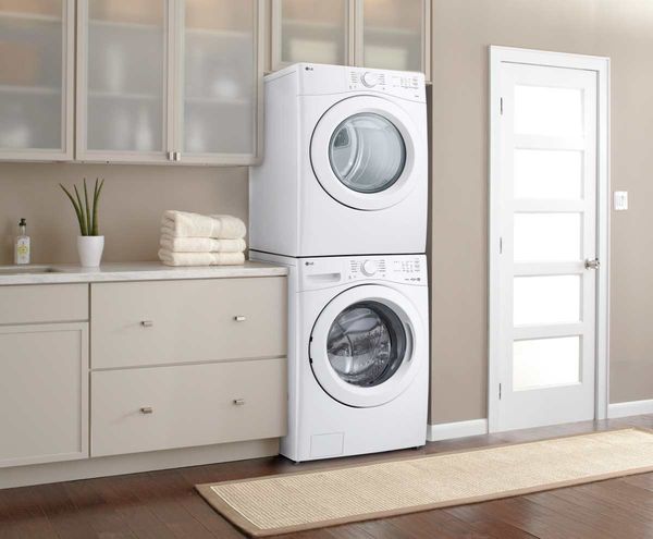 LG 7.4 Cu. Ft. White Front Load Gas Dryer with High Efficiency Control Dryer