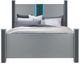 Global Furniture USA Logan Siver Full Bed with LED and Speakers-3