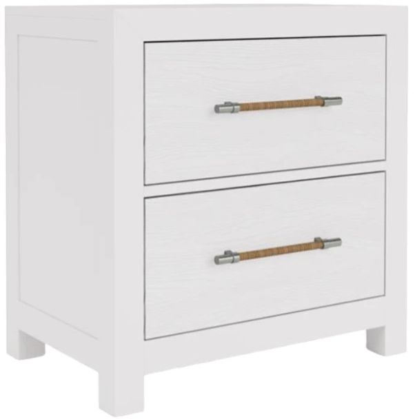 Riverside Furniture Rosalie White Caps 2-Drawer Nightstand-0
