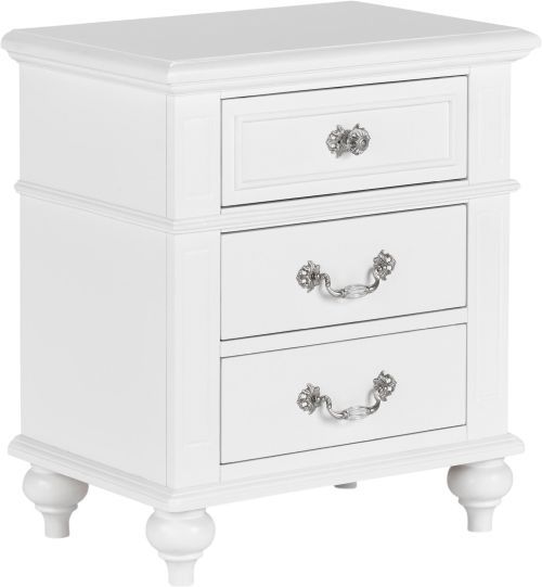 Elements International Alana 3-Piece White Full Youth Bedroom Set-3