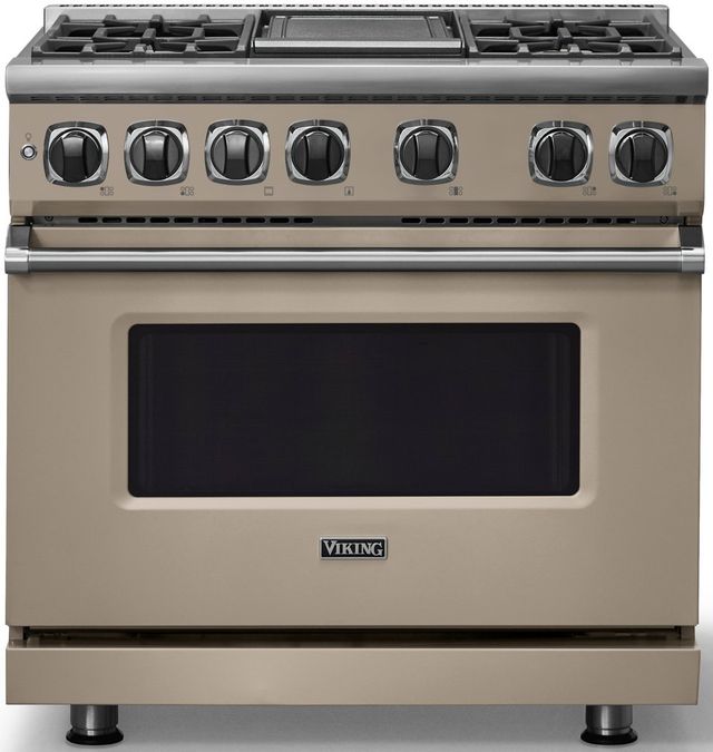 Viking® 7 Series 36" Nantucket Pro Style Dual Fuel Range with Griddle-0