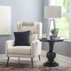 Powell® Amelia Black Round Accent Table-1