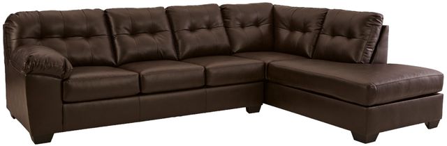Signature Design by Ashley® Donlen 2-Piece Chocolate Right-Arm Facing Sofa Sectional and Chaise-0