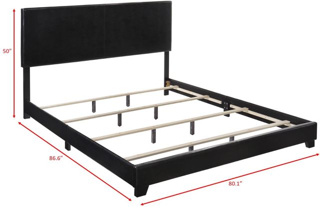 Crown Mark Erin Black King Upholstered Panel Bed-2