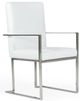 VIG Furniture Modrest Fowler Stainless Steel/White Dining Armchair-0