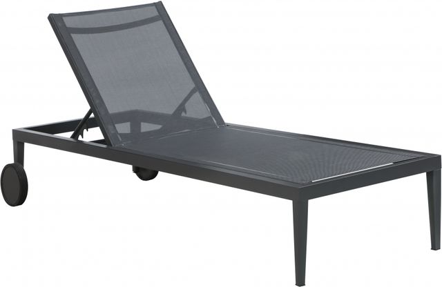 Meridian Furniture Nizuc Black/Dark Grey Outdoor Patio Adjustable Sun Chaise Lounge Chair-0