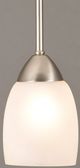 YHD Mirror Lake Brush Nickel/White 1-Light Incandescent Pendant-3