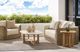 Vanguard® Furniture Customizable Bliss Fabric/Rattan Outdoor Swivel Chair with Blanket-5