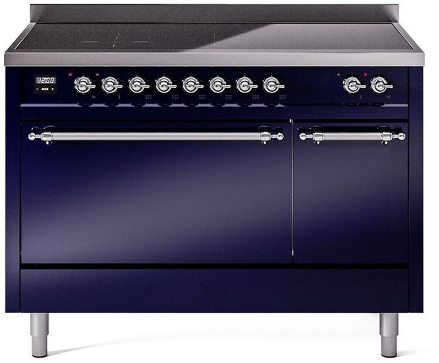 Ilve® Nostalgie II Series 48" Midnight Blue Pro Style Induction Range-0