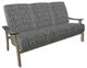 Telescope Casual St. Catherine Agra Classic/Beachwood Aluminum/Fabric Outdoor MGP Cushion Three-Seat Sofa with Chestnut Rustic Arms-0