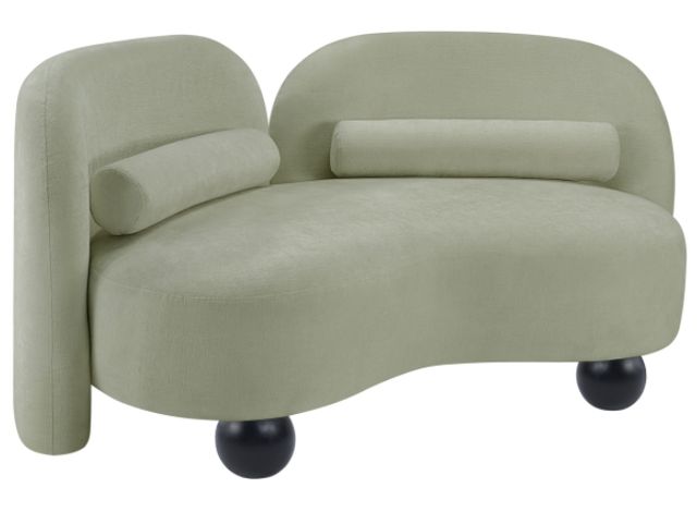 Meridian Furniture Daphne Mint 64" Chenille Fabric Loveseat-0
