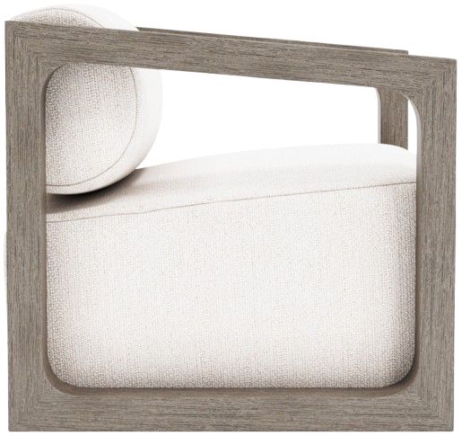 Bernhardt Leilani Bernhardt Exteriors Weathered Teak/White Fabric/Wooden Outdoor Swivel Chair-2
