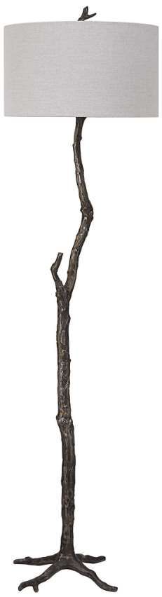 Uttermost® Spruce Black Floor Lamp-0