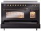 Ilve® Nostalgie II Series 48" Glossy Black Pro Style Induction Range-4