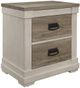Mazin Furniture Arcadia White & Weathreed Gray Nightstand-1