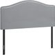 Monarch Specialties Inc. Grey Leather Look Full Headboard-0