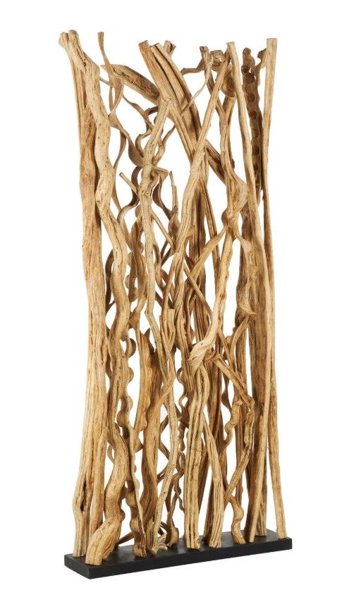 Deco Marche Brown Wood Tree Handmade Single Panel Partition Room Divider-0