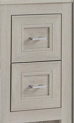 Linon Barkley 2-Piece Sandstone 25" Vanity Mirror and Floor Cabinet Set-3