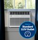 GE® 8,000 BTU's White Window Mount Air Conditioner with Heat Pump-5