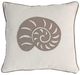 A & B Home White 18"x18" Seashell Throw Pillow-0