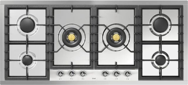 Ilve Nostalgie II 48” Stainless Steel Liquid Propane Cooktop with 6 Burners-0