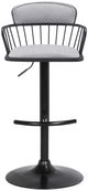 Armen Living Nash Black/Light Gray Adjustable Bar Stool-1