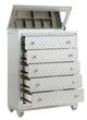 Mazin Furniture Leesa Silver Chest of Drawers with Lift Top-2