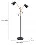 Zuo® Tanner Matte Black and Brass Floor Lamp-3