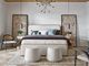 Universal Explore Home™ Modern Nomad Canberra Ivory/White Oak King Upholstered Panel Bed-1