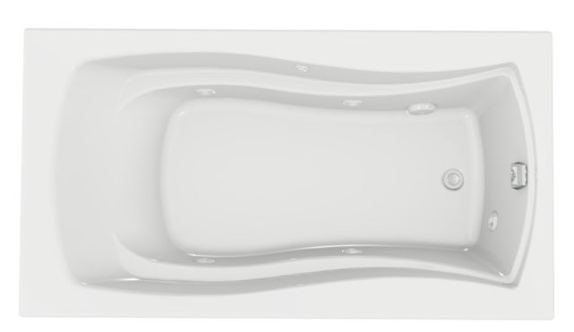 KOHLER® Mariposa® White 66" x 35-7/8" Drop-In Whirlpool Bath-1