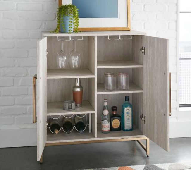 Steve Silver Co. Larkin Copper/Gray Wine Cabinet-2