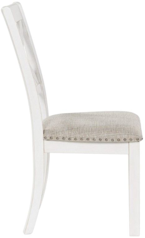 Signature Design by Ashley® Robbinsdale Antique White/Light Gray Dining Side Chair-2