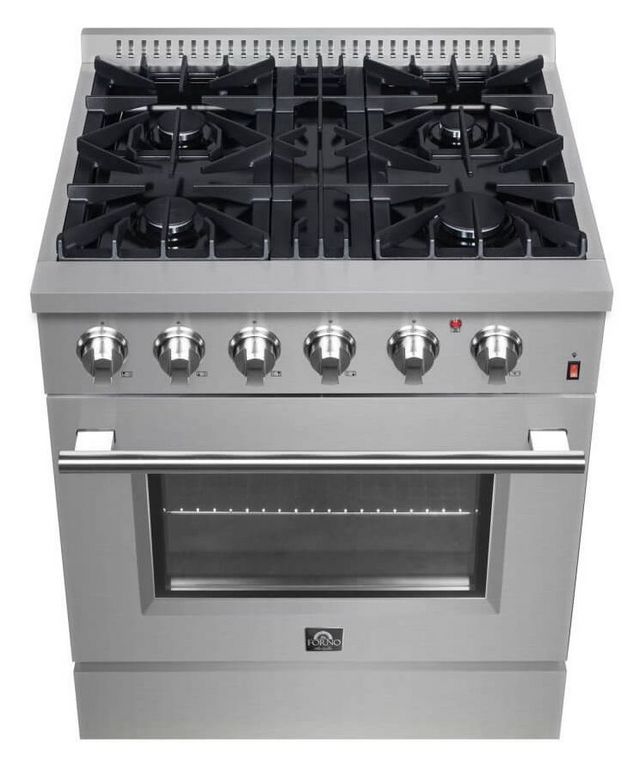 FORNO® Marco 30" Stainless Steel Pro Style Dual Fuel Range-1