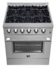 FORNO® Marco 30" Stainless Steel Pro Style Dual Fuel Range-1