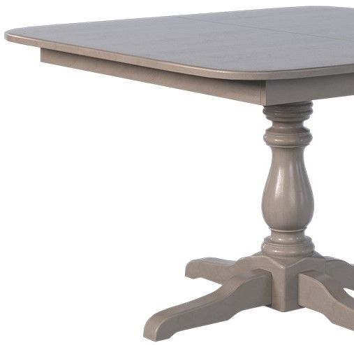 Country View Woodworking Customizable Urbana Venice 54" Cherry Top Dining Table with 2-Leaves and Brown Maple Base-1