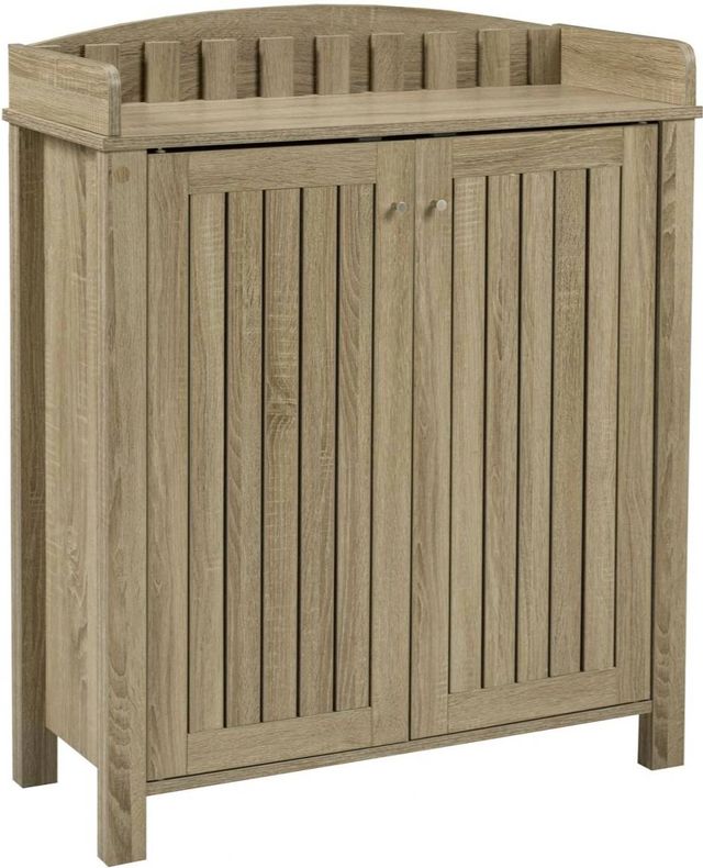 Brassex Inc. Dark Taupe Shoe Cabinet-0