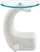 Powell® Wally the Whale Glass Top Side Table with White Base-4