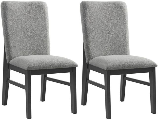 Elements International Portland Black/Grey Dining Side Chair-3