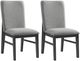 Elements International Portland Black/Grey Dining Side Chair-3