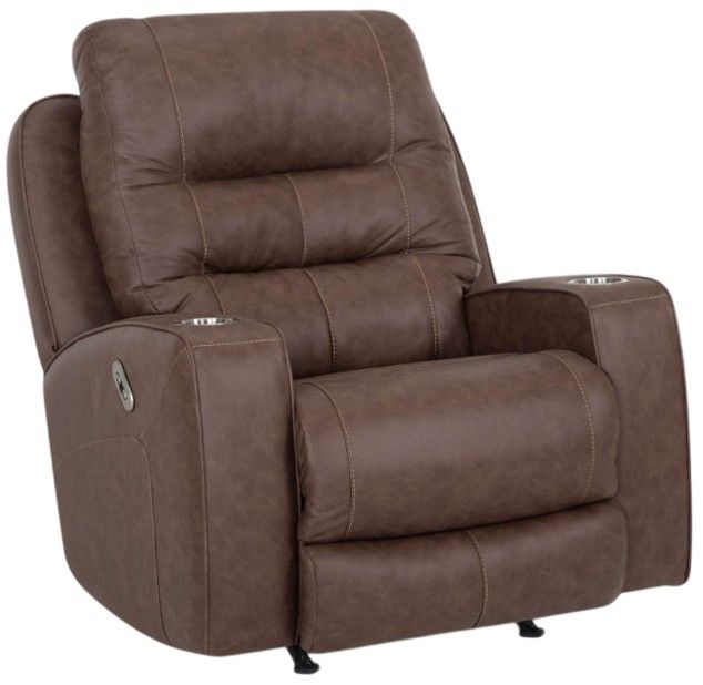 Franklin™ Aspen Duvall Mocha Fabric Power Rocker Recliner-0