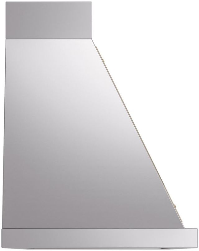 Ilve® Nostalgie II Noblesse 60" Stainless Steel Wall Mounted Range Hood with Brass Trim-2