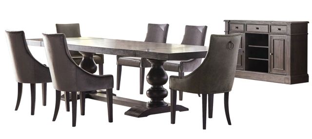 Coaster® Phelps 8-Piece Antique Noir/Gray Dining Set-0