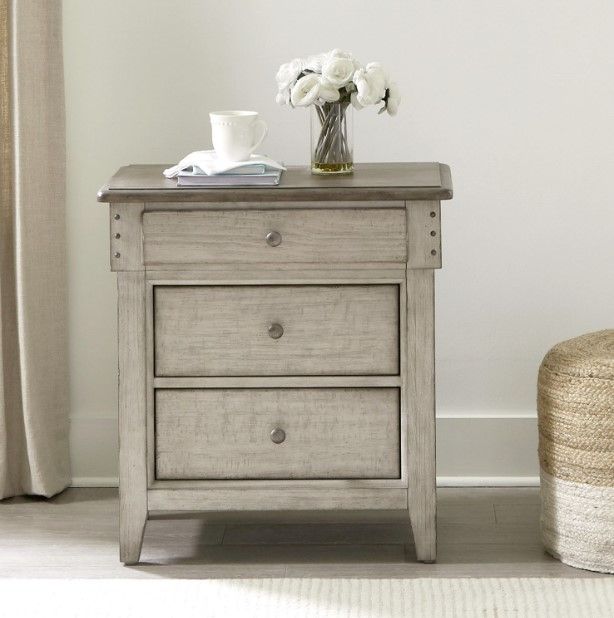 Liberty Furniture Ivy Hollow Dusty Taupe/Weathered Linen Nightstand-1