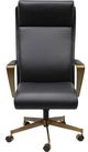 Leather Italia™ Ashton Levy Black/Gold Office Swivel Chair-1