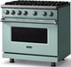 Viking® 5 Series 36" Splash Pro Style Gas (LP) Range with Polished Chrome Trim-2