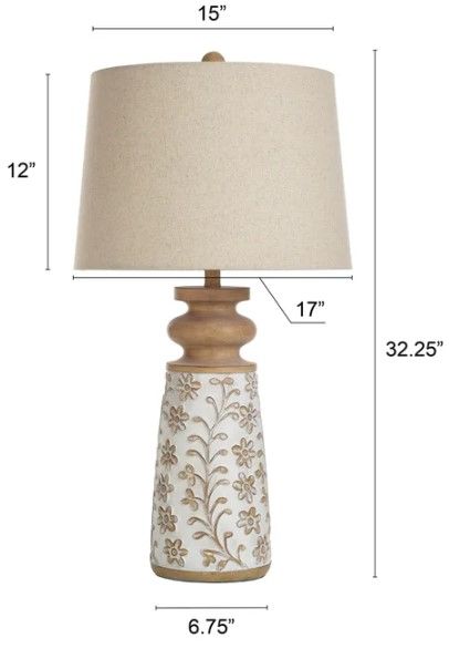 StyleCraft Old Floral Table Lamp-4