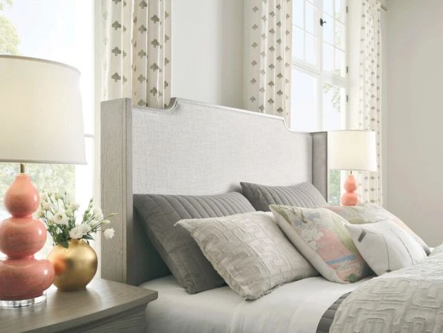 American Drew® Milan Sharon Gray Tone King Upholstered Panel Bed-2